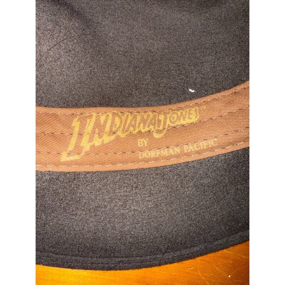 INDIANA JONES Premium Wool Felt Fedora Hat w/Grosgain Band Outdoors Size Medium - Picture 5 of 9